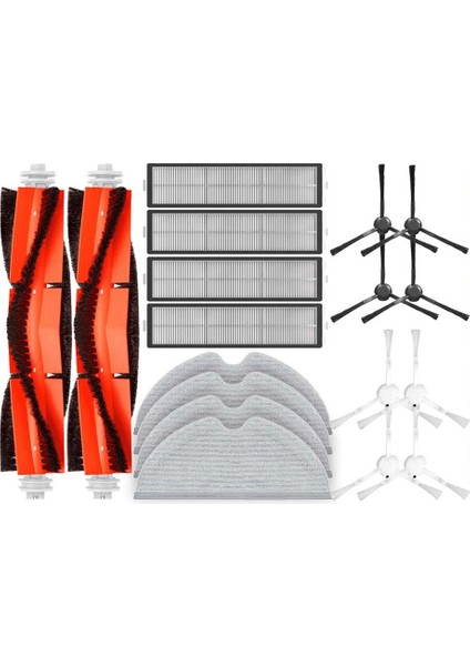 Dreame Bot D10S / D10S Pro Robot Süpürge Aksesuarları Yedek Yedek Parça, Ana Yan Fırça Hepa Filtre (Yurt Dışından)