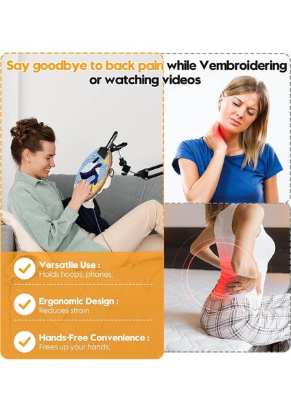 Ayarlanabilir Nakış Çember Stand 3&#39;te 1 Hoop/tablet/telefon Tutucu 360 ° Rotasyon, Iğne Sanat Çerçevesi ile Masaüstü Standı (Yurt Dışından) modelleri