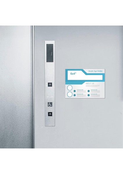 4 x 6 Inç Akrilik Işaret Tutucu Duvar Montajı, Ofis Için Çift Taraflı Yapışkan Bantlı Temiz Duvar Çerçevesi, Ev 10 Paket (Yurt Dışından) indirimleri