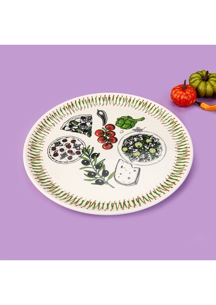 Kitchen The Best Pizza Tabağı - Renkli - 31 cm fiyatları