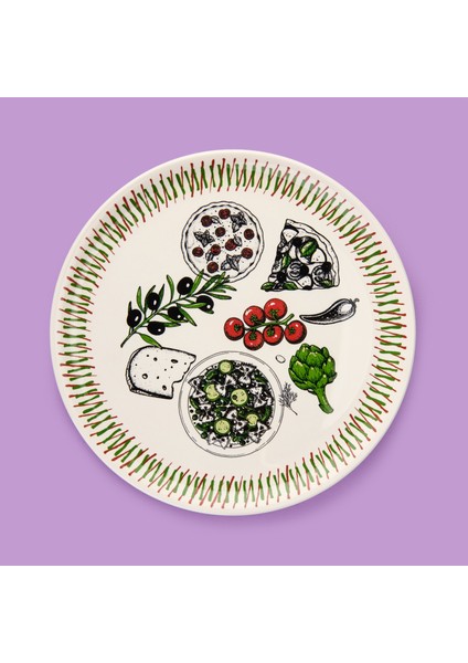 Kitchen The Best Pizza Tabağı - Renkli - 31 cm modelleri