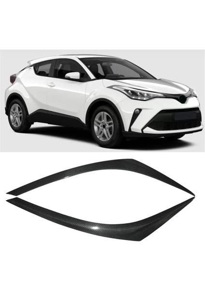 Araba Farlar Kaş Göz Kapağı Döşeme Kapağı Çıkartma Toyota Için Araç Stil Aksesuarları 2018-2023 Karbon Fiber (Yurt Dışından) indirimleri