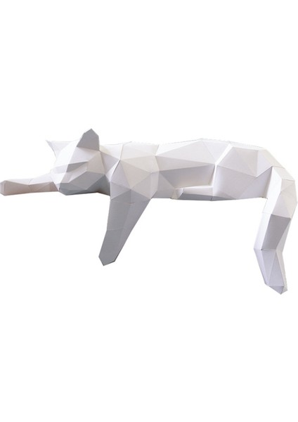 Kedi Kağıt Modeli - Geometrik Modern Oda Dekoru Heykeli Heykel Heykeli Ofis Masası Çerçeve Masası Dekorasyon Yalan Kedi (Yurt Dışından)