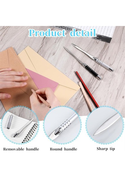 2'li Paket Metal Mektup Açacağı, Ergonomik Tutacaklı Zarf Kesici (Yurt Dışından) fiyatları