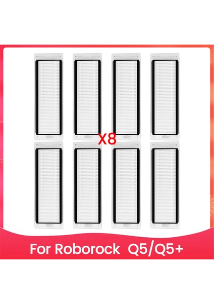Roborock Q5 Robot Süpürge Aksesuarları Için 8 Parça Filtre Seti (Yurt Dışından)