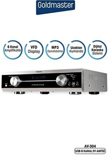 Av-304 USB 6 Kanal Ev Anfisi VFD Ekranlı Karaoke Fonksiyonu ile fiyatları