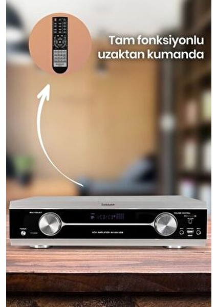 Av-304 USB 6 Kanal Ev Anfisi VFD Ekranlı Karaoke Fonksiyonu ile indirimleri