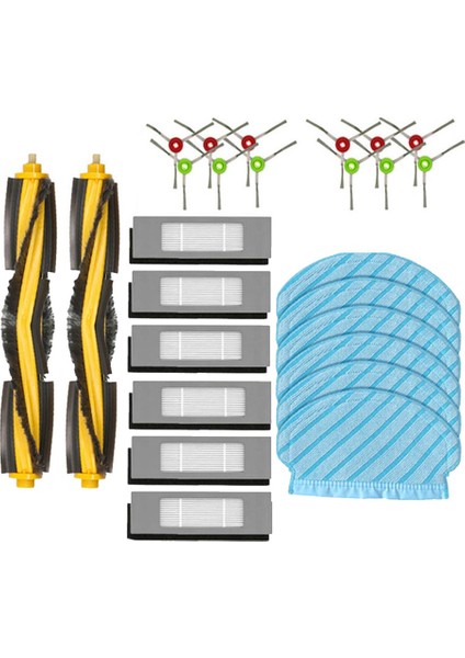 Ecovacs Deebot Ozmo N7 N8 920 950 T5 T9 Yeedi 2 Hibrid Robot Ana Yan Fırça Tekerlek Filtresi Paspas Bez Yedek Parça (Yurt Dışından)
