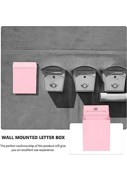 Duvara Monte Posta Kutusu Kilitlenebilir Posta Kutusu Duvar Koleksiyonu Kutusu Çiftlik Evi Posta Kutusu ile Ev Ofis Pembesi Için Uygun (Yurt Dışından) indirimleri