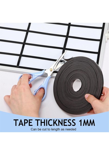 Siyah Bant Rulo Şeritleri, Manyetik Tahta Bölücüler Sınıf Ofis Sanat Aksesuarları Için Manyetik Işaretçi Hatları 16 Metre (Yurt Dışından) indirimleri