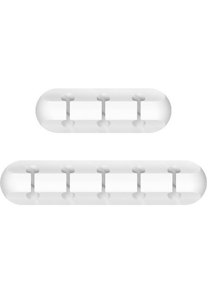 Beyaz Kablo Klipsleri, Kordon Organizatör Kablosu Yönetimi, Masa Masası ve Ofis Için 2 Paket Kordon Tutucu (5, 3 Yuva) (Yurt Dışından)