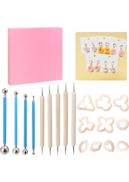 20 Paket Yaylı Kil Kesici Seti, 3D Baskılı Çiçek Kil Aletleri (Yurt Dışından)