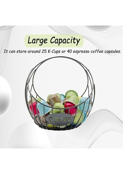 Kahve Pod Tutucu, Sayacı Için Bardak Sahibi, Kahve Pod Organizatörü Kahve Kupası Sepeti Ev Veya Ofis Mutfak Sayacı (Yurt Dışından) modelleri