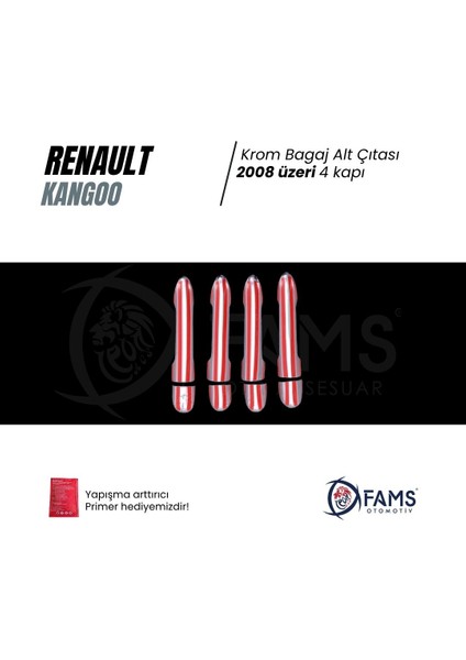 Renault Kangoo Krom Kapı Kolu 4 Kapı 2008 Üzeri P. Çelik modelleri