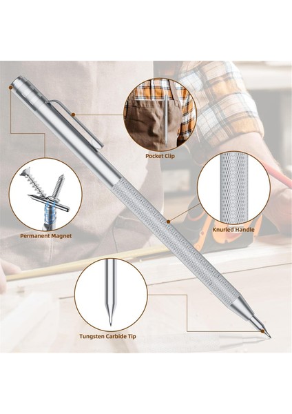 2'li Paket Tungsten Karbür Çizici, Metal Çizici Alet Sapı ve Mıknatıs (Yurt Dışından) modelleri