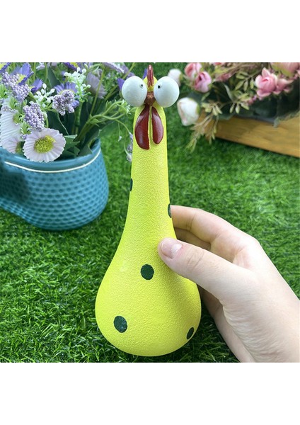 Reçine Uzun Boyunlu Tavuk Süsleri Bahçe Avlusu Dış Mekan Dekorasyon Aptal Tavuk Heykelleri Ofis Masturinler C (Yurt Dışından) modelleri