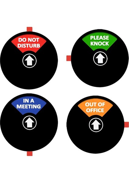 4pcs Akrilik Gizlilik Işareti, Rahatsız Etmeyin/lütfen Ofis Çıkın/bir Toplantı Işaretinde, Ofis Kapısı Işareti (5inch, Siyah) (Yurt Dışından)