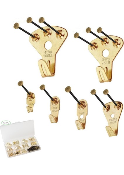 127PCS Ahşap/alçıpan Için Tırnaklarla Ağır Hizmet Tipi Resim Asılı Kit - Tuval Için Profesyonel Askılar, Ofis Resimleri (Yurt Dışından)