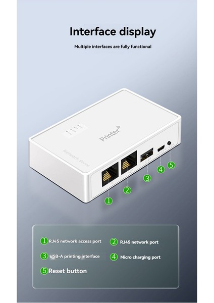 USB Kablosuz Ağ Yazıcı Sunucusu Yazıcı USB Cihaz Sharer Bilgisayar Paylaşımı Baskı Paylaşımı RJ45 Yazdırma Sunucusu (Yurt Dışından) indirimleri