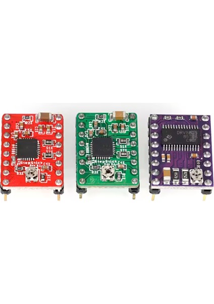 A4988 Step Motor Sürücüsü 3D Yazıcı Aksesuarları DRV8825 Sürücü Modül Kartı 16 Alt Bölüm (Yurt Dışından)