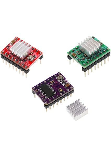 A4988 Step Motor Sürücüsü 3D Yazıcı Aksesuarları DRV8825 Sürücü Modül Kartı 16 Alt Bölüm (Yurt Dışından) fırsatları