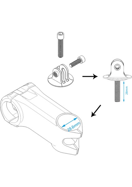 28.6mm Od1 Bisiklet Kulaklık Kapağı Yol Bisikleti Gövde Kapağı Bisiklet Kamera Montaj Işık Tutucu Bisiklet Parçaları (Yurt Dışından) fiyatları