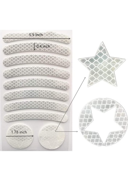 42PCS Yansıtıcı Çıkartmalar, Bisiklet Yansıtıcı Bant, Bisiklet, Kask, Bebek Arabası Sert Şapka, Sarı Için Gece Güvenlik Çıkartmaları (Yurt Dışından) modelleri