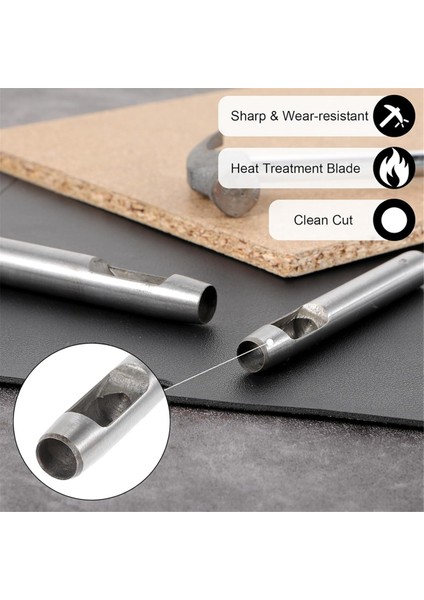 Deri Delik Zımba Aracı, 22 Pcs Deri Delik Punch 0.5-12MM Daire Deliği Punch Metal Hollow Punch Seti (Yurt Dışından) fırsatları