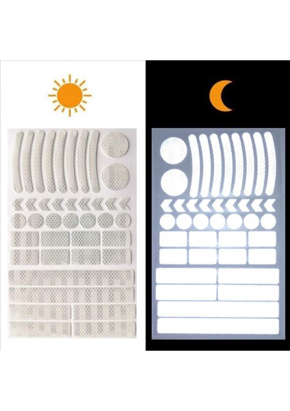 42PCS Yansıtıcı Çıkartmalar, Bisiklet Yansıtıcı Bant, Bisiklet, Kask, Bebek Arabası Sert Şapka, Sarı Için Gece Güvenlik Çıkartmaları (Yurt Dışından) indirimleri