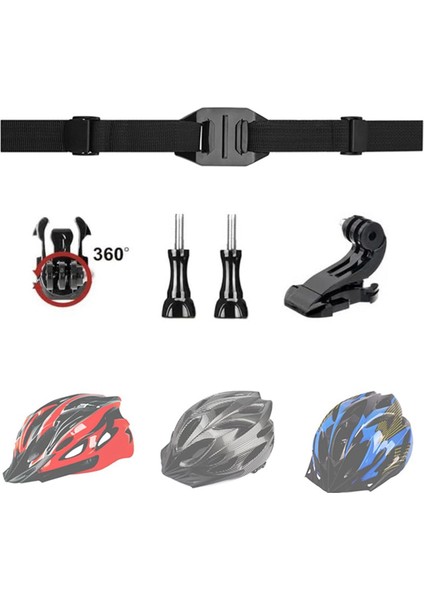 Gopro Kahramanı Için Ayarabilir Bisiklet Kask Kayış Baş Kemer Montaj Tutucu Adaptörü 9/8/7/6/5/4 Sjcam Yı Osmo Aksiyon Aksesuarları (Yurt Dışından) fırsatları