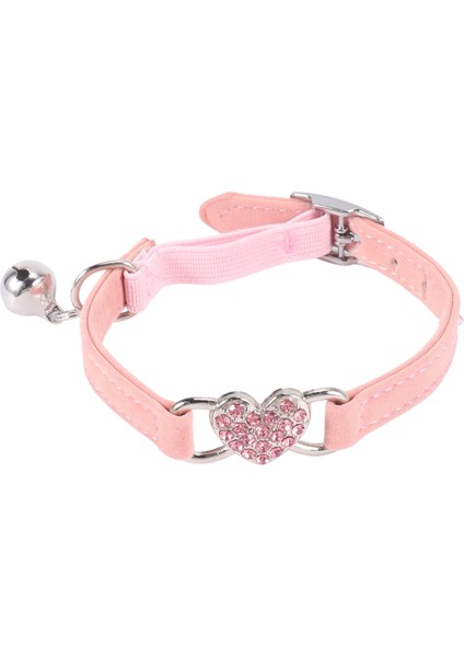 Yumuşak Velvet Malzeme Yakalamalı Pet Ürünü ile Heart Charm ve Bell Cat Yakası Güvenliği Elastik Ayarlanabilir (Yurt Dışından)