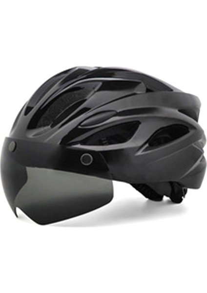 Bisiklet Kaskı, Arka Lamba Gözlükleri ile Bisiklet Kaskı, Yetişkin Erkekler Için Ayarlanabilir Dağ Bisiklet Kaskı Siyah (Yurt Dışından)