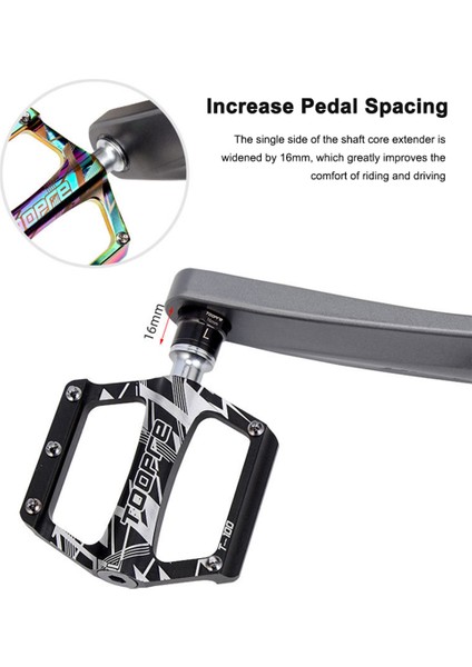 Toopre Bisiklet Pedalı Uzatma Cıvataları Ara Ara Pedal Axle Krank Aksesuarları Profesyonel Mtb Yol Bisiklet Aksesuarları-C (Yurt Dışından) fırsatları