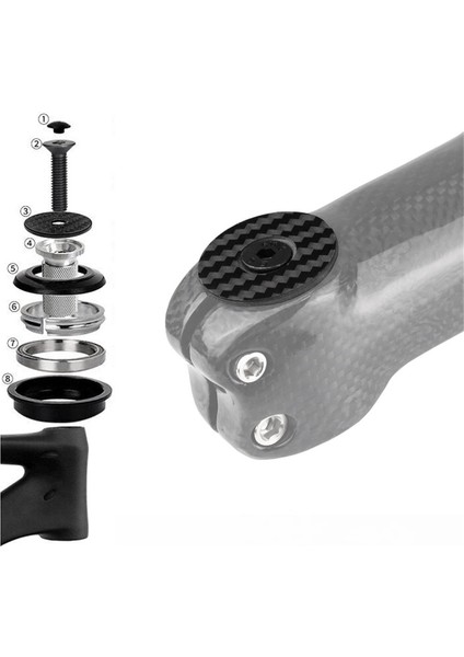 Kök Kapağı Bisiklet Güç Kapağı Bisiklet Kulaklık Üst Kapağı Mountain Road Bisiklet Masa Kapağı Karbon Direksiyon Üstü (Yurt Dışından) indirimleri