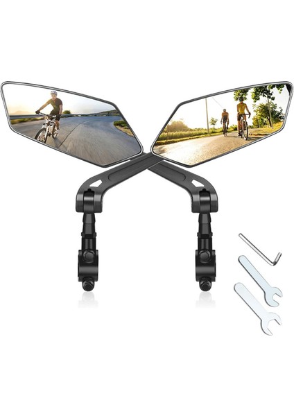 Bisiklet Dikiz Aynası, 360 Derece Dönme Ayarı, Bisikletler ve Elektrikli Araçlar Için Uygun (Yurt Dışından)