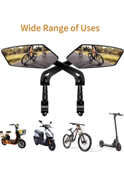 Bisiklet Dikiz Aynası, 360 Derece Dönme Ayarı, Bisikletler ve Elektrikli Araçlar Için Uygun (Yurt Dışından) modelleri