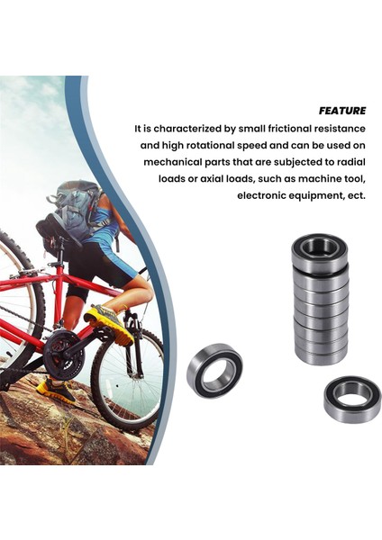 10PCS 15267-2RS Kauçuk Sızdırmaz Derin Groove Ball Rulman 15X26X7MM Mühürlü Radyal Top Halka Bisiklet Alt Hub Yatağı (Yurt Dışından) indirimleri