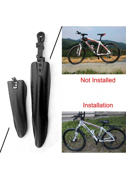Black Mountain Bisiklet Bisiklet Yolu Lastik Ön Arka Çamurluk Çamur Seti Çamur Koruma Büyük Uçan Balık (Yurt Dışından) modelleri