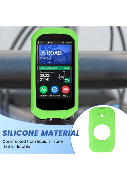 Garmin Edge Için Silikon Kılıf Kapağı 1050 Silikon Geri Kılıf Garmin Edge 1050 Aydınlık Yeşil (Yurt Dışından) indirimleri