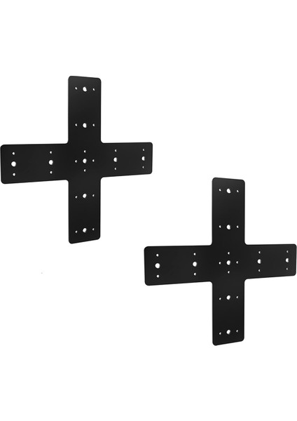 2 Adet Çapraz Tamir Plakası, Ağır Hizmet Tipi Siyah Toz Boyalı Takviye Plakası, Pergolaları Çerçevelemek Için, X-Truss Bağlantıları (Yurt Dışından)