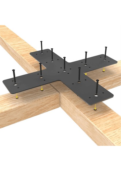2 Adet Çapraz Tamir Plakası, Ağır Hizmet Tipi Siyah Toz Boyalı Takviye Plakası, Pergolaları Çerçevelemek Için, X-Truss Bağlantıları (Yurt Dışından) indirimleri