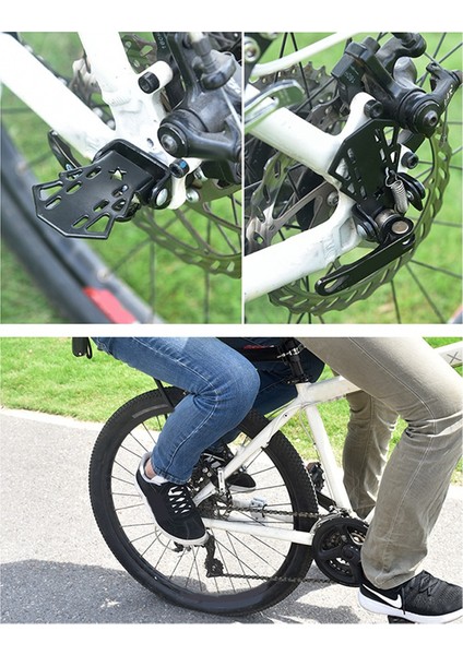 Bisiklet Arka Koltuk Pedalı Dağ Bisikleti Arka Tekerlek Manyalı Ayak Bisiklet Aksesuarları-B (Yurt Dışından)