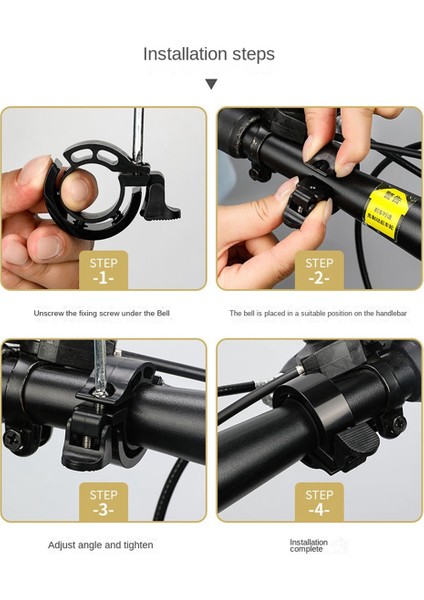 Altın Bisiklet Bell Süper Yüksek Dağ Bisiklet Evrensel Bell Görünmez Boynuz Bisiklet Ekipmanı Aksesuarları (31.8 Kalibre) (Yurt Dışından) fırsatları