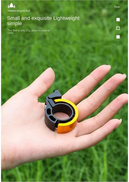 Altın Bisiklet Bell Süper Yüksek Dağ Bisiklet Evrensel Bell Görünmez Boynuz Bisiklet Ekipmanı Aksesuarları (31.8 Kalibre) (Yurt Dışından) indirimleri