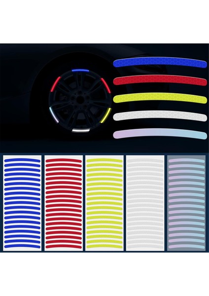 100 Adet Yansıtıcı Araba Tekerleği Jant Çıkartmaları, Gece Güvenlik Uyarı Şeridi, Araba Için Çıkartma Bandı, Motosikle (Yurt Dışından) fiyatları