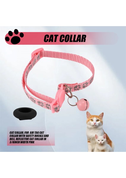 Kedi Yaka, Elma Hava Etiketi Için Güvenlik Tokası ve Çan ile Kedi Yaka, 3/8 Inç Genişliğinde Yansıtıcı Kedi Yakalı Pembeli (Yurt Dışından) fırsatları