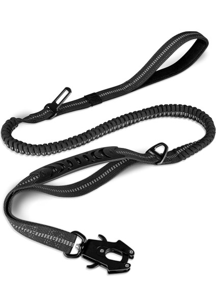 Köpek Tasma Ağır Hizmet, 4-6ft Şok Emici Bungee Köpek Tasması+2 Yastıklı Sap, Metal Karabin Klibi, Araba Emniyet Kemeri Siyah (Yurt Dışından) modelleri
