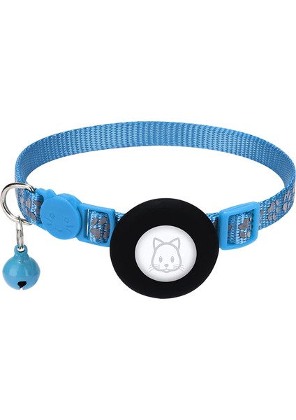 Kedi Yaka, Elma Hava Etiketi Için Güvenlik Tokası ve Çan ile Kedi Yaka, 3/8 Inç Genişliğinde Yansıtıcı Kedi Yakalı Mavi (Yurt Dışından)