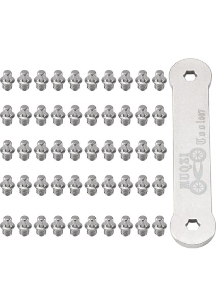 Muqzi 50PCS Pedal Cıvataları Mtb Yol Bisiklet Pedalı Sabit Vida Saplamaları Kıvrık Olmayan Pin Pedalları Anahtar Aracı ile Parçalar (Yurt Dışından) fiyatları