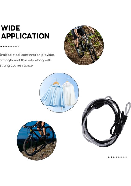 100CM/3,3FT Uzunluğunda Seyahat Güvenlik Kablosu Kilidi, Örgülü Çelik Kaplamalı Güvenlik Kablosu Bagaj Kilidi, Güvenlik Kablosu Teli Ipi (Yurt Dışından) indirimleri